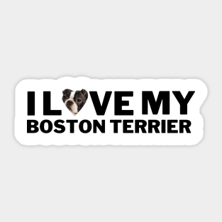 I love my boston terrier Sticker